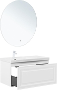 Тумба под раковину Aquanet Агата 100 345483 подвесная цвет Белый сатин-21