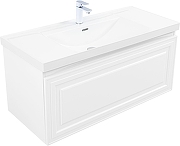 Тумба под раковину Aquanet Агата 110 345484 подвесная цвет Белый сатин-1
