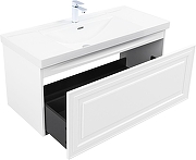 Тумба под раковину Aquanet Агата 110 345484 подвесная цвет Белый сатин-2