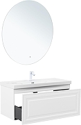 Тумба под раковину Aquanet Агата 110 345484 подвесная цвет Белый сатин-12