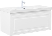 Тумба под раковину Aquanet Агата 110 345484 подвесная цвет Белый сатин