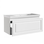 Тумба под раковину Aquanet Агата 110 345484 подвесная цвет Белый сатин-4