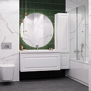 Тумба под раковину Aquanet Агата 110 345484 подвесная цвет Белый сатин-21