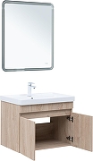 Тумба с раковиной Aquanet Оптима 70 345357 подвесная цвет Дуб светлый-2