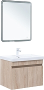 Тумба с раковиной Aquanet Оптима 70 345357 подвесная цвет Дуб светлый-3