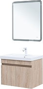 Тумба с раковиной Aquanet Оптима 70 345357 подвесная цвет Дуб светлый-7