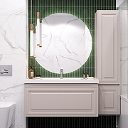 Тумба под раковину Aquanet Агата 110 345490 подвесная цвет Бежевый-1