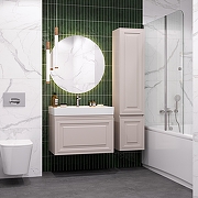 Шкаф пенал Aquanet Агата 35 345491 подвесной цвет Бежевый-8