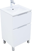 Тумба с раковиной Aquanet Алвита New 50 345673 цвет Белый матовый-1