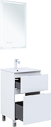 Тумба с раковиной Aquanet Алвита New 50 345673 цвет Белый матовый-3