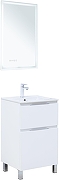Тумба с раковиной Aquanet Алвита New 50 345673 цвет Белый матовый-4
