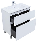 Тумба с раковиной Aquanet Алвита New 80 345679 цвет Белый матовый-2
