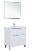 Тумба с раковиной Aquanet Алвита New 80 345679 цвет Белый матовый-6
