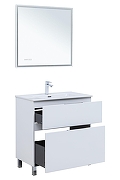 Тумба с раковиной Aquanet Алвита New 80 345679 цвет Белый матовый-7