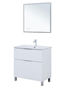 Тумба с раковиной Aquanet Алвита New 80 345679 цвет Белый матовый-8