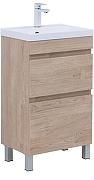Тумба с раковиной Aquanet Нота New 50 345795 цвет Дуб светлый