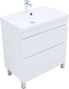 Тумба с раковиной Aquanet Нота New 75 345799 цвет Белый глянец
