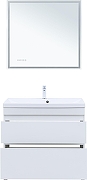 Тумба с раковиной Aquanet Нота New 90 345802 цвет Белый глянец-4