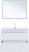Тумба с раковиной Aquanet Нота New 100 345805 цвет Белый глянец-4