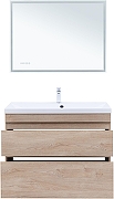 Тумба с раковиной Aquanet Нота New 100 345807 цвет Дуб светлый-4