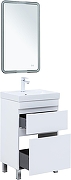 Тумба под раковину Aquanet Слим 50 346041 цвет Белый сатин-12