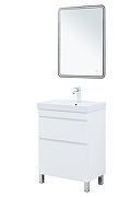 Тумба под раковину Aquanet Слим 60 346042 цвет Белый сатин-7