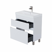 Тумба под раковину Aquanet Слим 70 346043 цвет Белый сатин-10