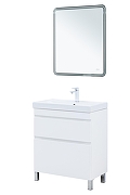 Тумба под раковину Aquanet Слим 70 346043 цвет Белый сатин-19