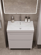 Тумба под раковину Aquanet Слим 70 346043 цвет Белый сатин-22