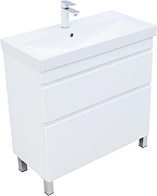 Тумба под раковину Aquanet Слим 80 346044 цвет Белый сатин
