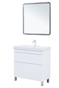 Тумба под раковину Aquanet Слим 80 346044 цвет Белый сатин-9