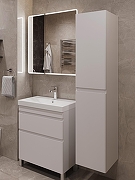 Тумба под раковину Aquanet Слим 80 346044 цвет Белый сатин-11