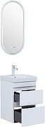 Тумба под раковину Aquanet Слим 40 346045 подвесная цвет Белый сатин-3