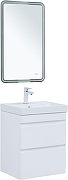 Тумба под раковину Aquanet Слим 50 346046 подвесная цвет Белый сатин-9