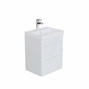 Тумба под раковину Aquanet Слим 50 346046 подвесная цвет Белый сатин-3