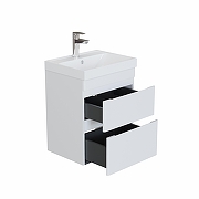 Тумба под раковину Aquanet Слим 50 346046 подвесная цвет Белый сатин-4