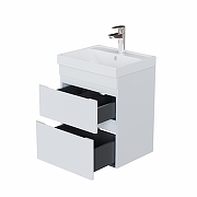 Тумба под раковину Aquanet Слим 50 346046 подвесная цвет Белый сатин-8