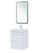 Тумба под раковину Aquanet Слим 50 346046 подвесная цвет Белый сатин-13