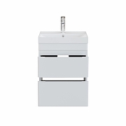 Тумба под раковину Aquanet Слим 50 346046 подвесная цвет Белый сатин-15