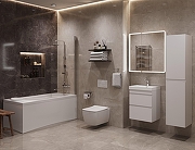 Тумба под раковину Aquanet Слим 50 346046 подвесная цвет Белый сатин-23