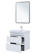 Тумба под раковину Aquanet Слим 60 346047 подвесная цвет Белый сатин-8
