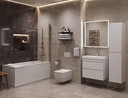 Тумба под раковину Aquanet Слим 60 346047 подвесная цвет Белый сатин-13