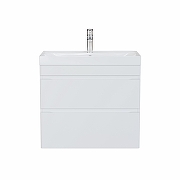 Тумба под раковину Aquanet Слим 70 346048 подвесная цвет Белый сатин-3