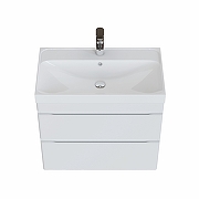 Тумба под раковину Aquanet Слим 70 346048 подвесная цвет Белый сатин-4