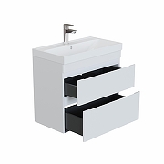 Тумба под раковину Aquanet Слим 70 346048 подвесная цвет Белый сатин-7