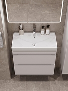 Тумба под раковину Aquanet Слим 70 346048 подвесная цвет Белый сатин-21