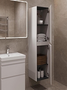 Шкаф пенал Aquanet Слим 35 346050 подвесной цвет Белый сатин-10