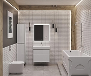 Тумба под раковину Aquanet Nova Lite 2.0 75 346309 подвесная цвет Белый глянец-11