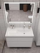 Тумба под раковину Aquanet Nova Lite 2.0 90 R 346310 подвесная цвет Белый глянец-6