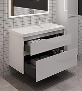 Тумба под раковину Aquanet Nova Lite 2.0 90 R 346310 подвесная цвет Белый глянец-7